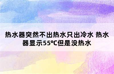 热水器突然不出热水只出冷水 热水器显示55℃但是没热水